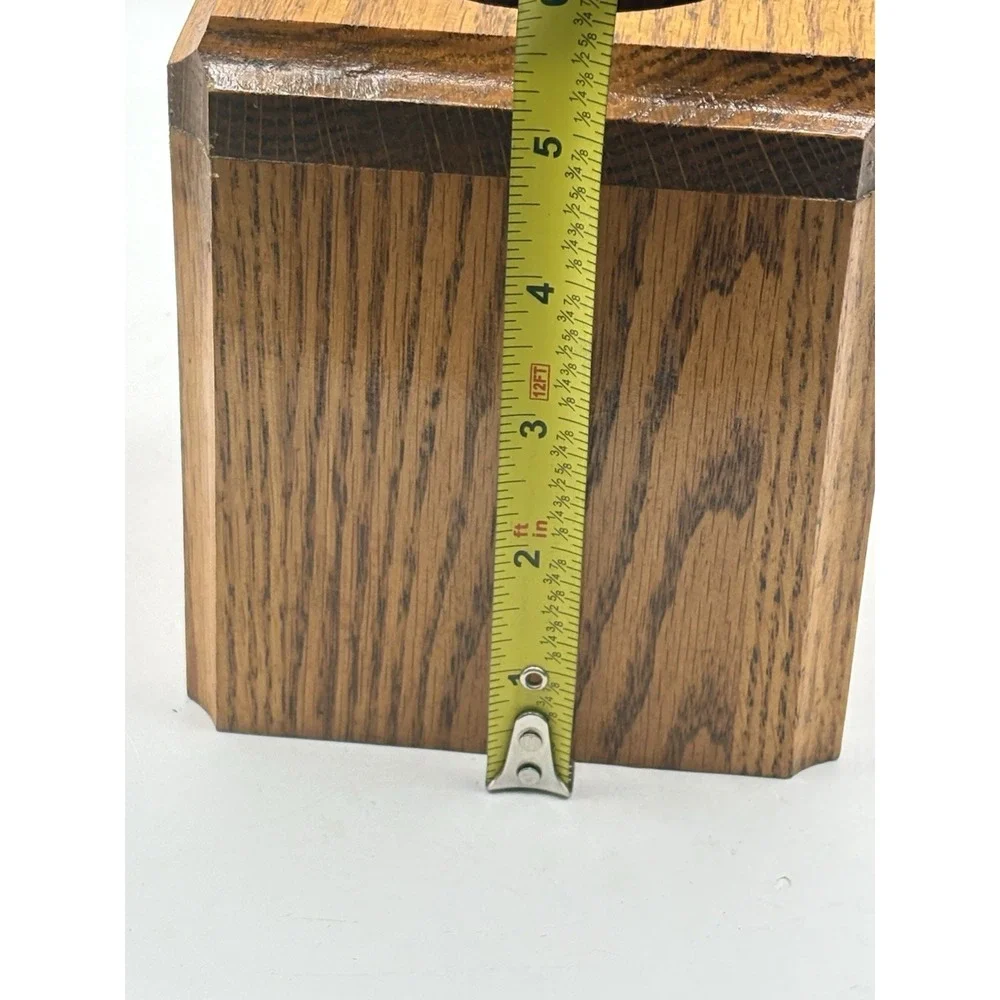 Vintage Oak Wood Tissue Box Dispenser Cover